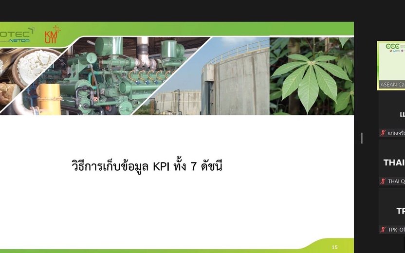 การจัดประชุมออนไลน์ให้แก่โรงงานแป้งมันสำปะหลังที่เข้าร่วมโครงการที่ได้รับทุนสนับสนุน RU จากวช. เพื่อชี้แจงการเก็บข้อมูลในโรงงานอย่างมีมาตรฐานและได้คุณภาพ